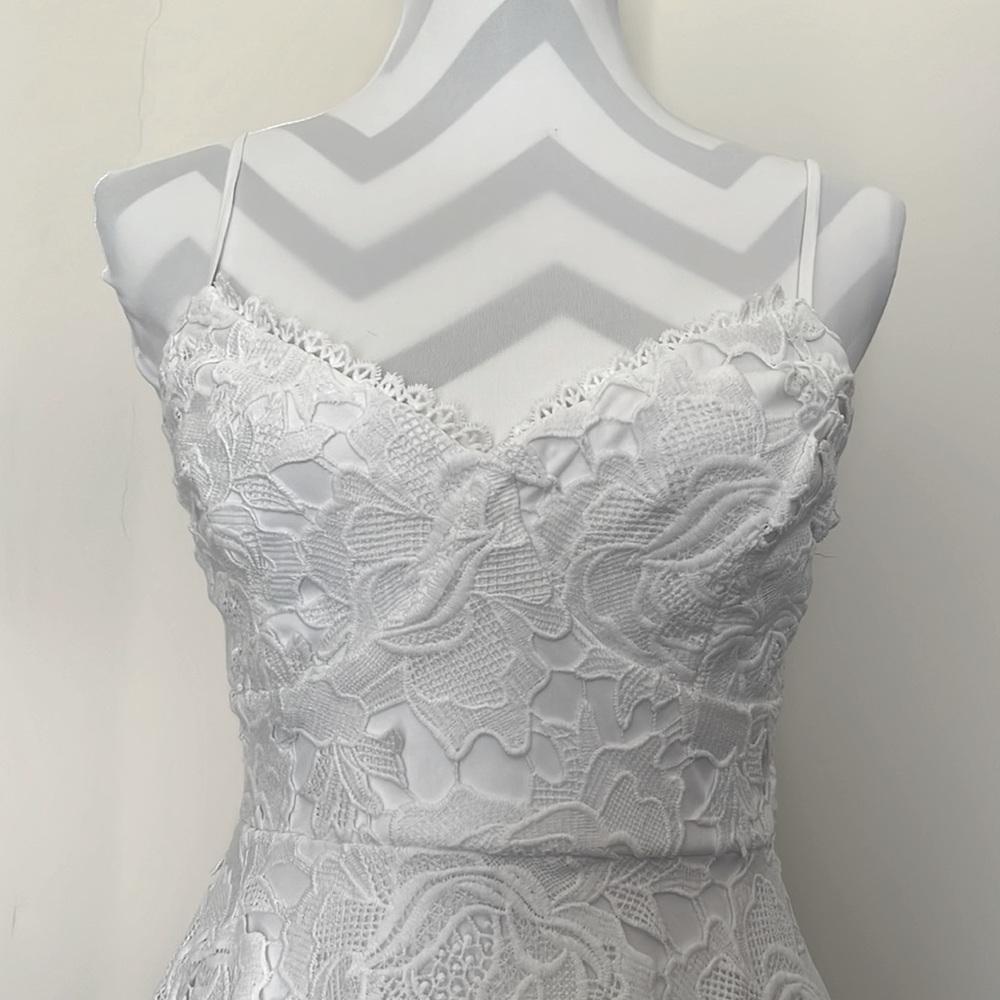 Lulus Nora Lee White Sleeveless Lace Midi Dress With Pockets Size XS - Picture 5 of 11